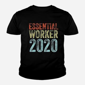 Essential Worker 2020 Funny Job Vintage Employee Gift Kid T-Shirt - Seseable