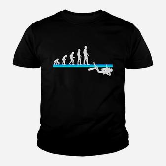 Evolution des Schwimmens Kinder Tshirt, Witziges Schwimmer-Entwicklungs-Kinder Tshirt - Seseable