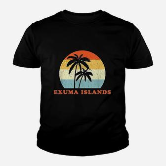 Exuma Bahamas Vintage Sun Surf Throwback Vacation Gift Kid T-Shirt - Seseable