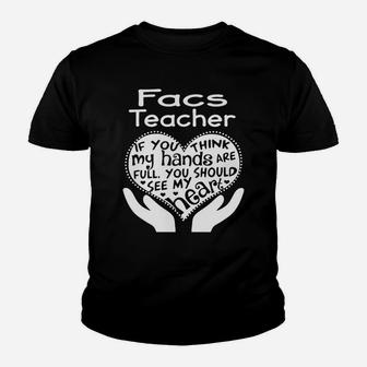 Facs Teacher Full Heart Job Kid T-Shirt - Seseable