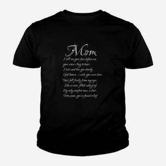 Family 365 Mom I Miss And Love You Memory Of My Mother Kid T-Shirt - Seseable