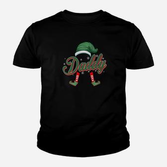 Family Christmas Pj Shirt Daddy Elf Christmas Elf Kid T-Shirt - Seseable