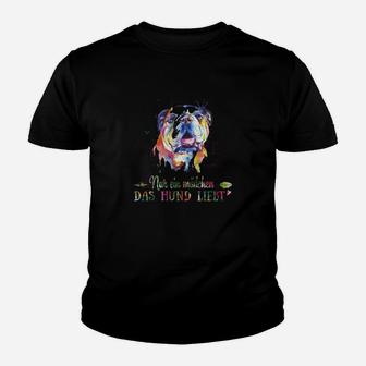 Farbenfrohes Bulldoggen Herren Kinder Tshirt – Mit mir nicht, das Hund bleibt” Spruch - Seseable