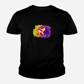 Farbenfrohes Explosion-Design Unisex Kinder Tshirt, Buntes Grafikshirt - Seseable