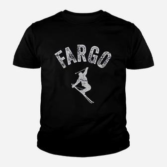 Fargo Vintage Skiing Kid T-Shirt - Seseable