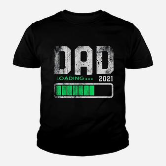 Fathers Day Dad Est 2021 Loading Future New Daddy Baby Kid T-Shirt - Seseable