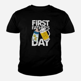 Fathers Day Funny First Fathers Day Kid T-Shirt - Seseable