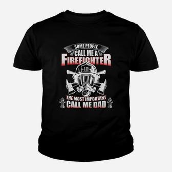 Fathers Day Gift For Firefighter Dad Fireman Kid T-Shirt
