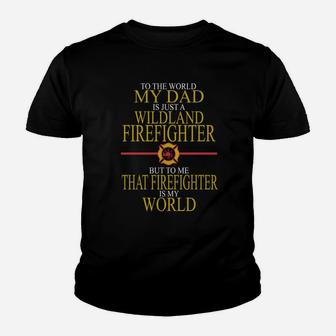 Fathers Day Wildland Firefighter Dad Kid T-Shirt