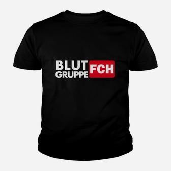 FCH Blutgruppe Fan Kinder Tshirt, Schwarz mit Aufdruck - Seseable