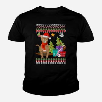 Festliches Katzen-Weihnachts-Kinder Tshirt, Ugly-Sweater-Design - Seseable