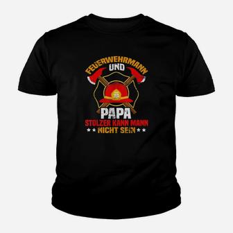 Feuerwehr Papa Vatertags Geschenk Freiwillige Feuerwehr 3 Kinder T-Shirt - Seseable