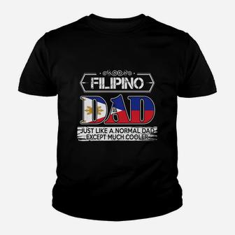 Filipino Dad Is Much Cooler Fathers Day Kid T-Shirt - Seseable