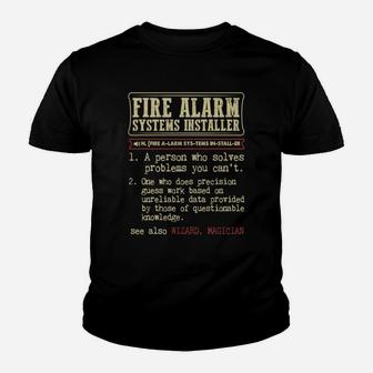 Fire Alarm Systems Installer Dictionary Term T-shirt Kid T-Shirt - Seseable
