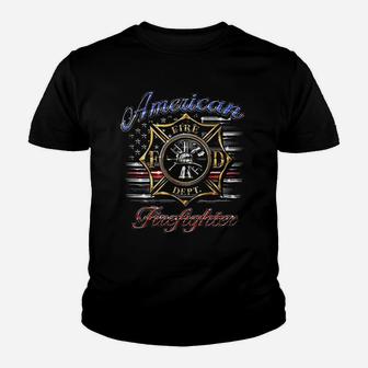 Firefighter Firefighter Vintage Tattoo Art Kid T-Shirt - Seseable