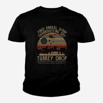 First Annual Wkrp Thanksgiving Day Turkey Drop Vintage Kid T-Shirt - Seseable