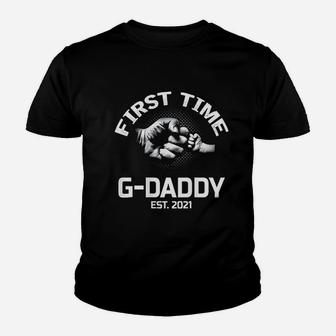 First Time G Daddy Est 2021 Gift For Dad Grandpa Uncle Kid T-Shirt - Seseable