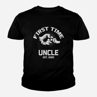 First Time Uncle Est 2020 Shirt Fathers Day Gift For Dad Kid T-Shirt - Seseable