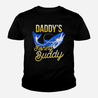 Fitted Daddys Fishing Buddy Shirt Kids Fishing Nature Kid T-Shirt - Seseable