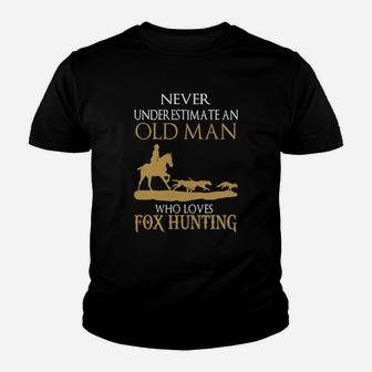 Fox Hunting - I'm Old Man Who Loves Fox Hunt Youth T-shirt - Seseable