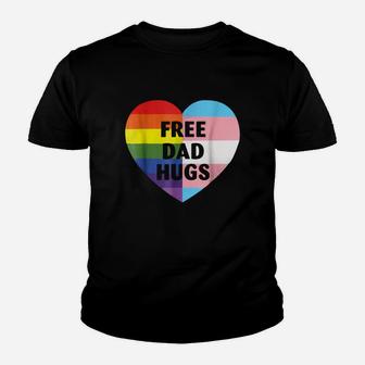 Free Dad Hugs Lgbt Gay Pride T Shirts Kid T-Shirt - Seseable