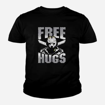 Free Hugs Jason Friday 13th Halloween Gift Kid T-Shirt - Seseable