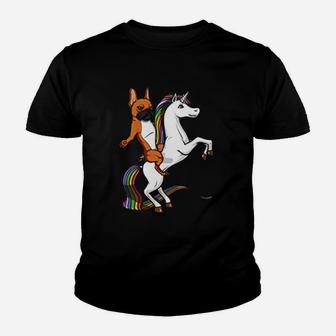 French Bulldog With Unicorn Rainbow Color Kid T-Shirt | Seseable UK