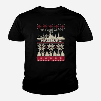 Frohe Weihnachten Aus Hamburg Kinder T-Shirt - Seseable