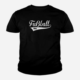 Fußball Oma Schwarzes Kinder Tshirt, Sportshirt für Großmütter - Seseable