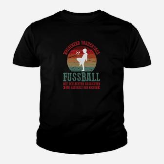 Fußball-Themen-Kinder Tshirt mit Spruch, Retro-Fußballer Design - Seseable