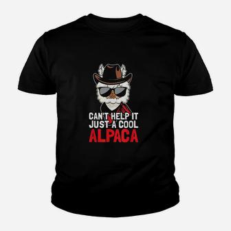 Funny Alpaca Lover Design Just A Cool Alpaca Kid T-Shirt - Seseable