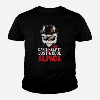 Funny Alpaca Lover Design Just A Cool Alpaca Kid T-Shirt - Seseable