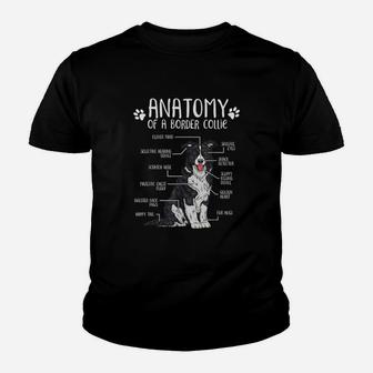 Funny Anatomy Border Collie Dog Lover Gift Kid T-Shirt - Seseable