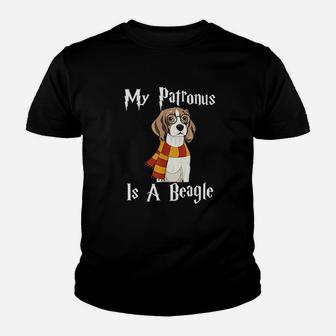 Funny Beagle Gift My Patronus Is A Beagle Kid T-Shirt - Seseable