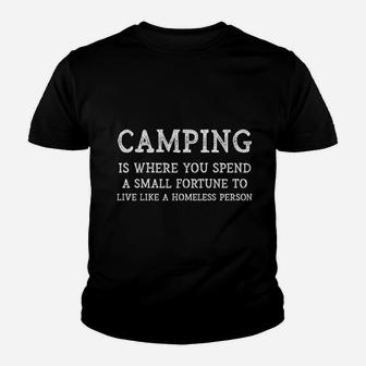 Funny Camping Trip Joke Saying Family Camping Trip Kid T-Shirt - Seseable