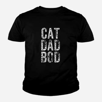 Funny Cat Dad Bod Pet Owner Fitness Gym Gift Kid T-Shirt - Seseable
