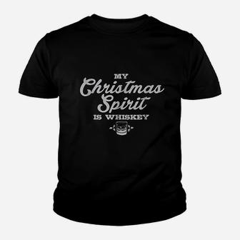 Funny Christmas Drinking Whiskey Liquor Drinker Saying Kid T-Shirt - Seseable