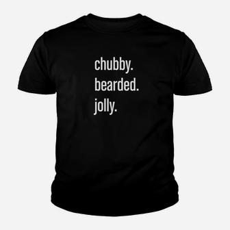 Funny Christmas Santa Claus Chubby Bearded Jolly Santa Kid T-Shirt - Seseable