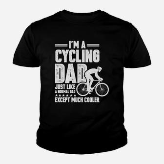 Funny Cycling Dad Shirt - Gift For Biker Dad Black Youth B0784gjv7p 1 Kid T-Shirt - Seseable