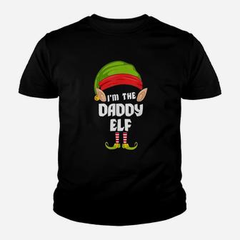 Funny Daddy Elf Matching Family Group Pj Christmas Kid T-Shirt - Seseable