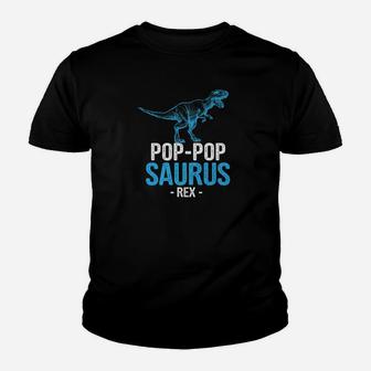 Funny Fathers Day Gift For Grandpa Poppop Saurus Rex Premium Kid T-Shirt - Seseable