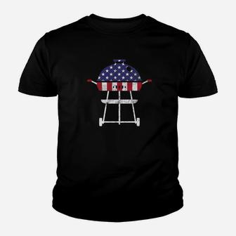 Funny Fathers Day July 4th Grill Grilling Dad Retro Gift Premium Kid T-Shirt - Seseable