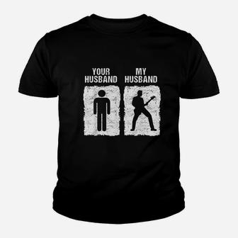 Funny Guitar My Husband Your Husband Wife Guitarist Kid T-Shirt - Seseable