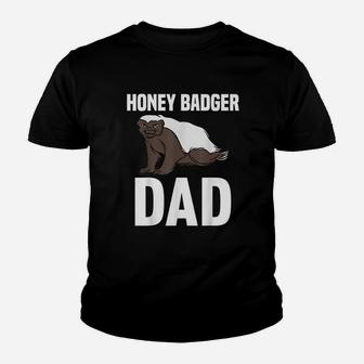 Funny Honey Badger Dad Father Animal Lover Gift Kid T-Shirt - Seseable