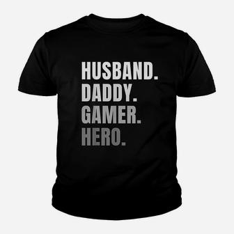 Funny Husband Dad Father Gamer Gaming Gift Kid T-Shirt - Seseable