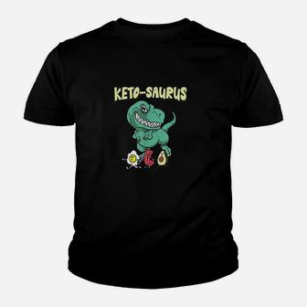 Funny Keto Diet Gift Ketosis Ketognenic Keto-saurus Kid T-Shirt - Seseable