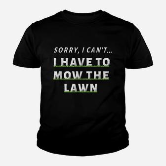 Funny Lawn Mowing Grass Cutting Mower Dad Father Gifts Kid T-Shirt - Seseable