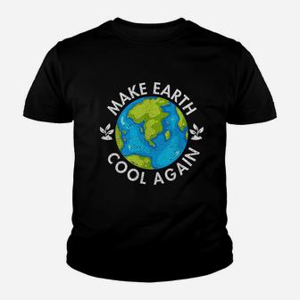 Funny Make Earth Cool Again Against Climate Change Design Kid T-Shirt - Seseable