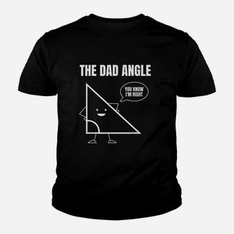 Funny Math Joke Angle Dad Angle Fathers Day Kid T-Shirt - Seseable
