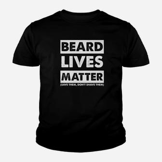 Funny Men Beard Lives Matter Tees Dad Christmas Gifts Kid T-Shirt - Seseable